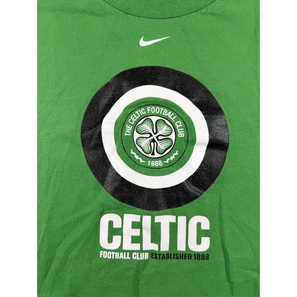 Vtg Nike Team Celtic FC T Shirt Mens L Green Soccer Football Club Graphic Tee - Picture 4 of 8